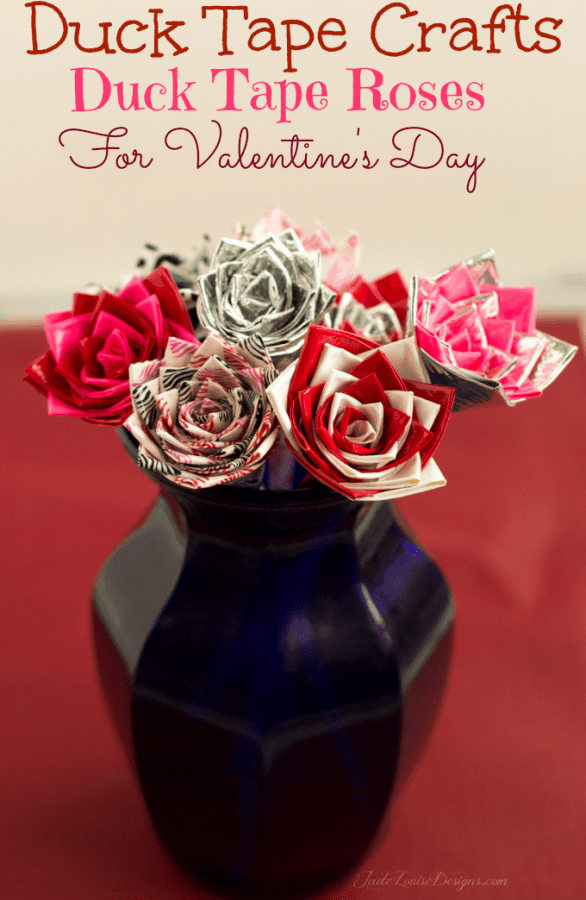 Duck Tape Crafts: How to make Duck Tape Roses for Valentine's Day #DuckValentine