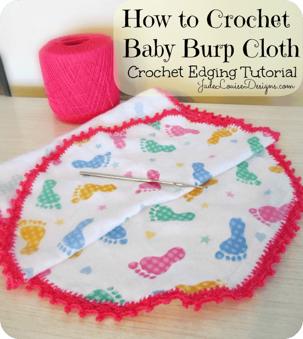 free crochet pattern for baby burp cloth