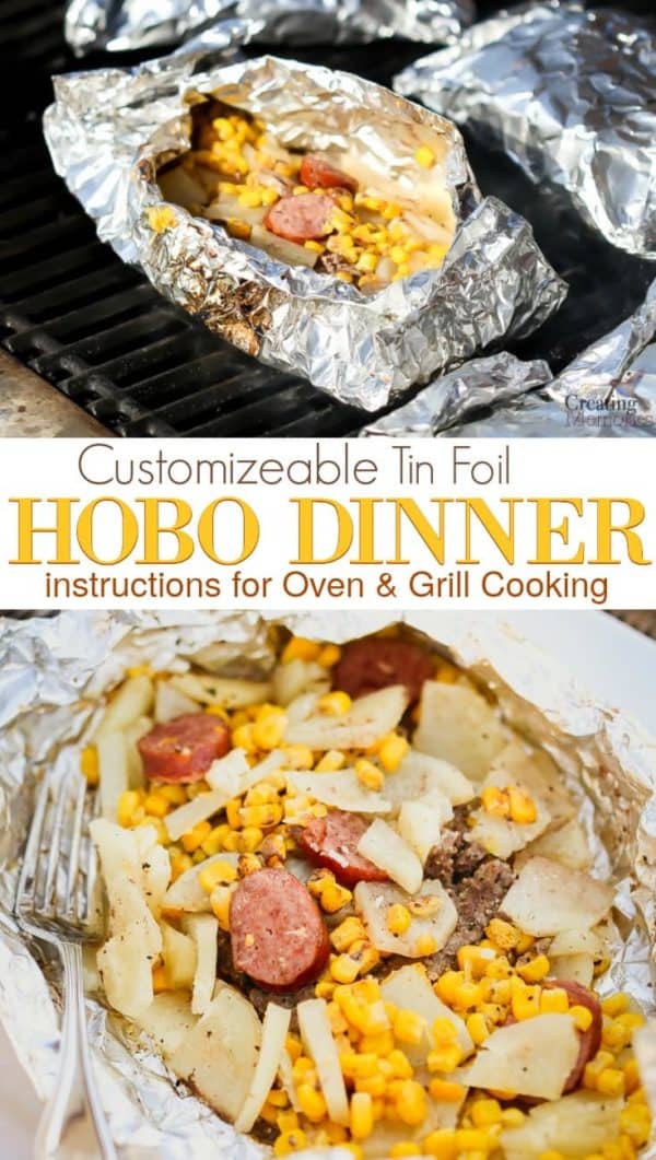 Easy Hobo Dinner, Tin Foil Dinner perfect for the whole family.