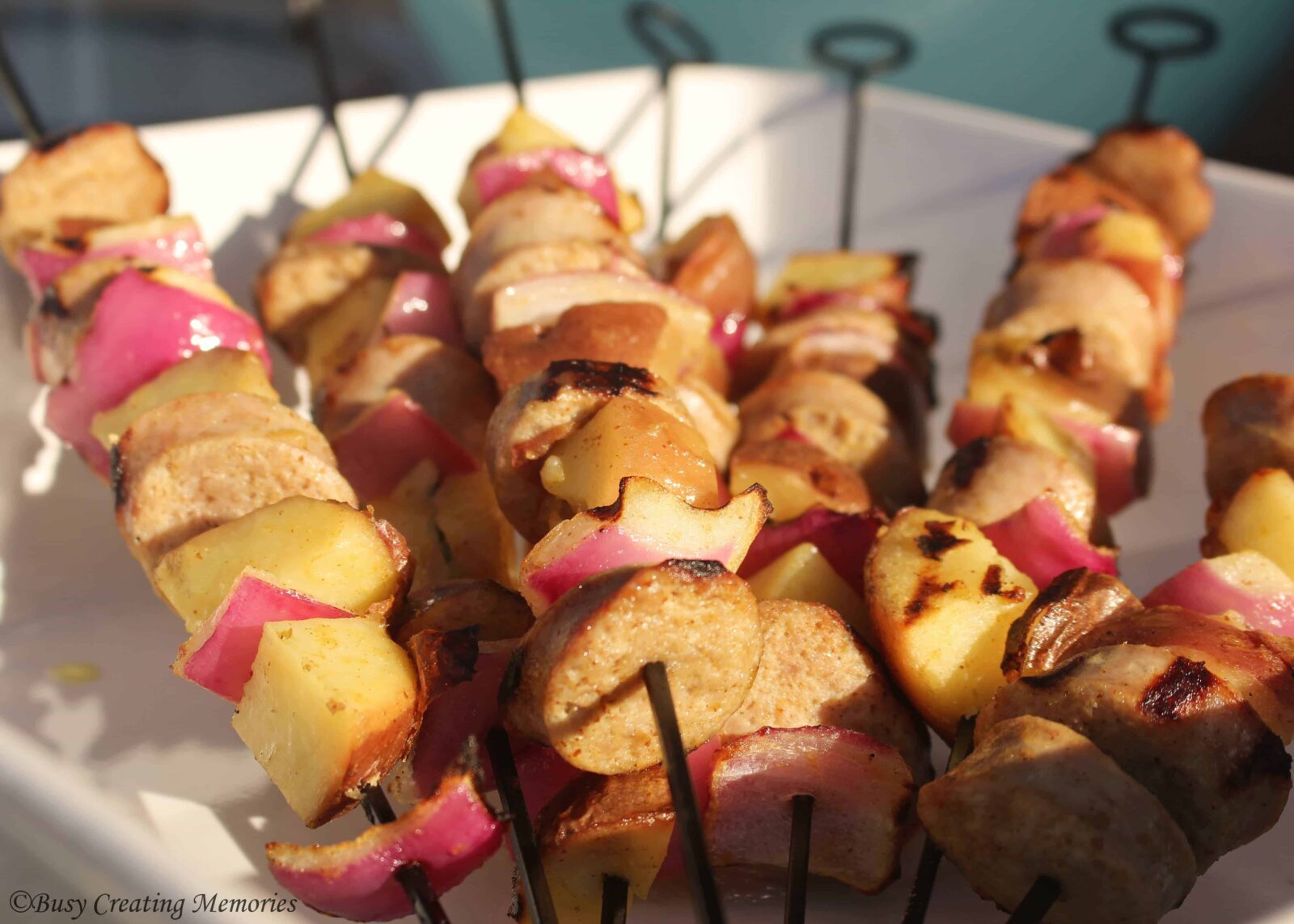 Turkey Kabobs with Brown Mustard Glaze