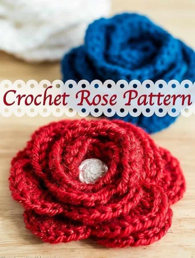 Free Easy Crochet Rose Pattern and Video Tutorial