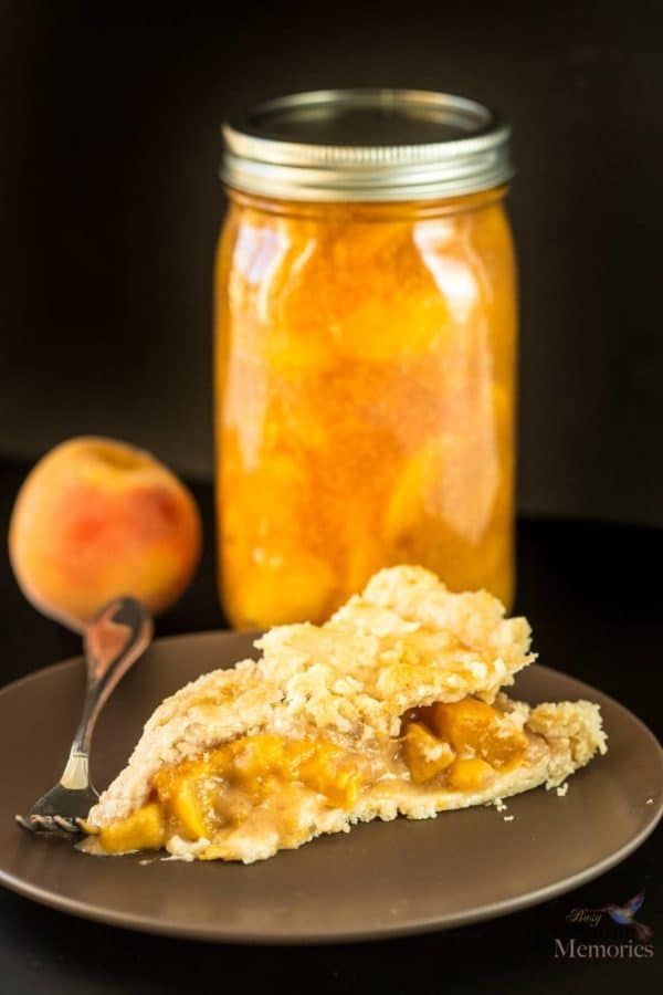 Homemade Canned Peach Pie Filling Recipe with Honey!