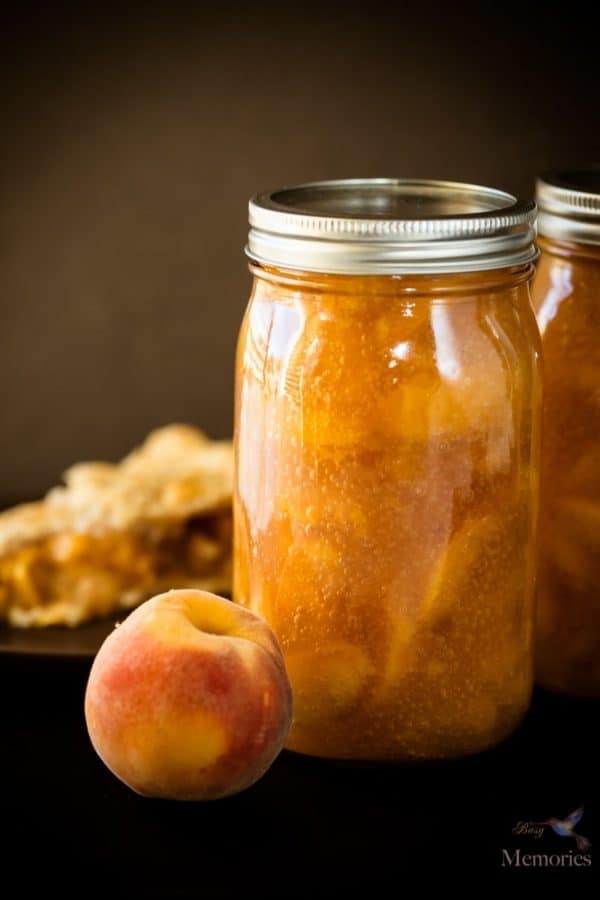 Homemade Canned Peach Pie Filling Recipe with Honey!