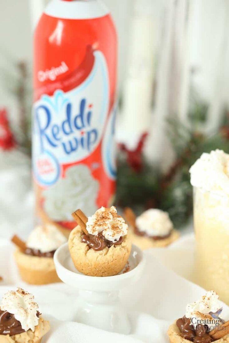 Eggnog Cookie Cups Easy Chocolate filled Christmas Cookies