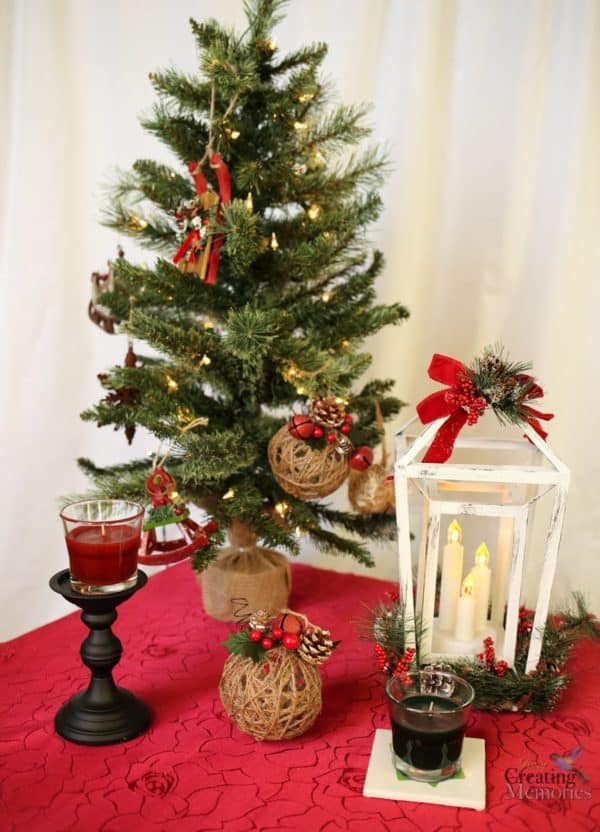 Rustic Christmas Ornaments Tutorial Easy Glittered Twine Ball