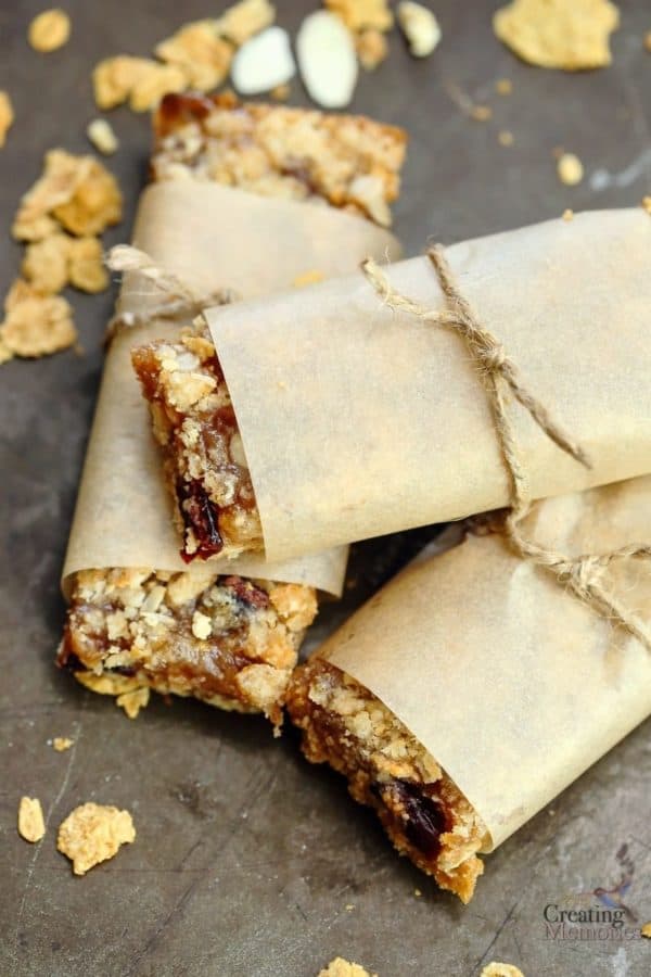 Fruit Filled Breakfast Cereal Bars Recipe for an easy Morning on the go