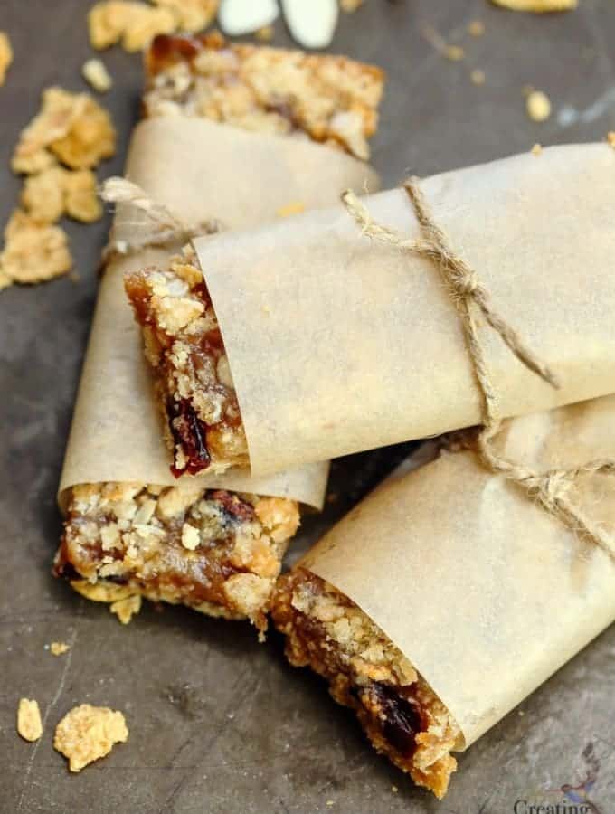Wholesome Fruit Filled Breakfast Cereal Bars Recipe