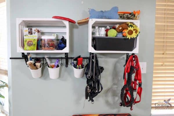 Picture of Easy DIY Crate Shelves for Organizing Pet Supplies Completed in 1 day!