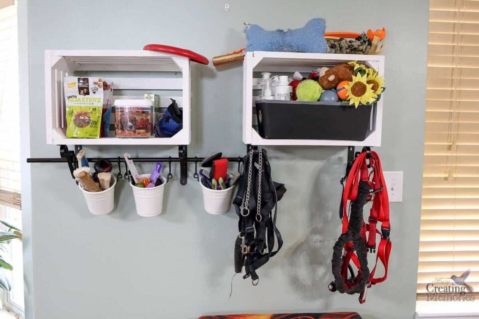 Curated visual reference: Fresh Look at Easy DIY Crate Shelves For Organizing Pet Supplies Completed In