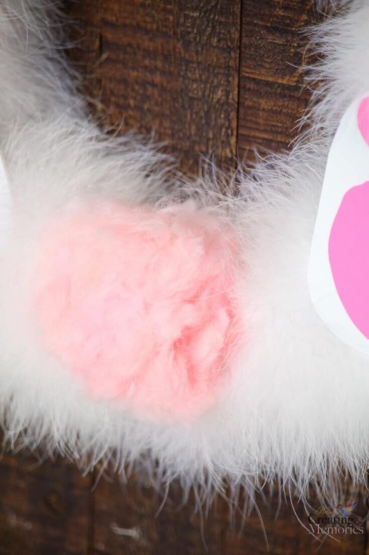 DIY Fluffy Easter Bunny Wreath for your Front Door in 30 minutes!