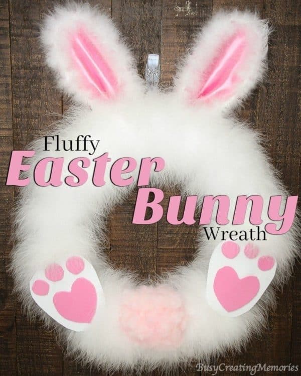 How to make a Fluffy Easter Bunny Wreath in under 30 minutes!