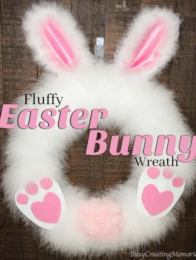 How to make a Fluffy Easter Bunny Wreath in under 30 minutes!