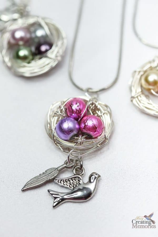 Beautiful DIY Bird Nest Necklace in under 30 minutes