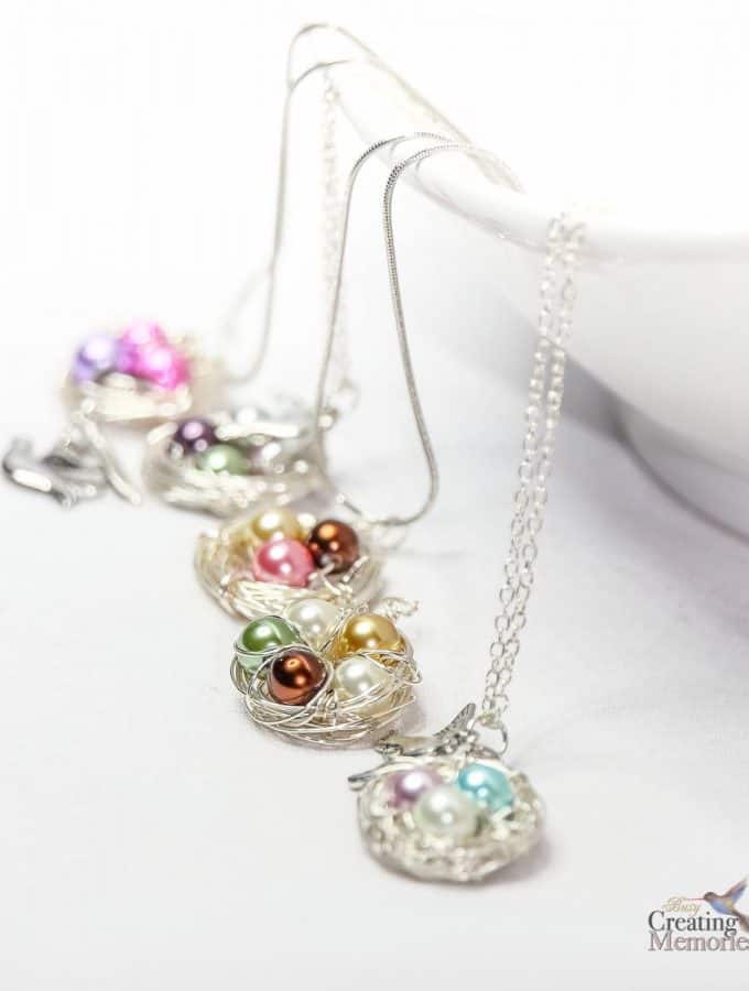 Beautiful DIY Bird Nest Necklace in under 30 minutes