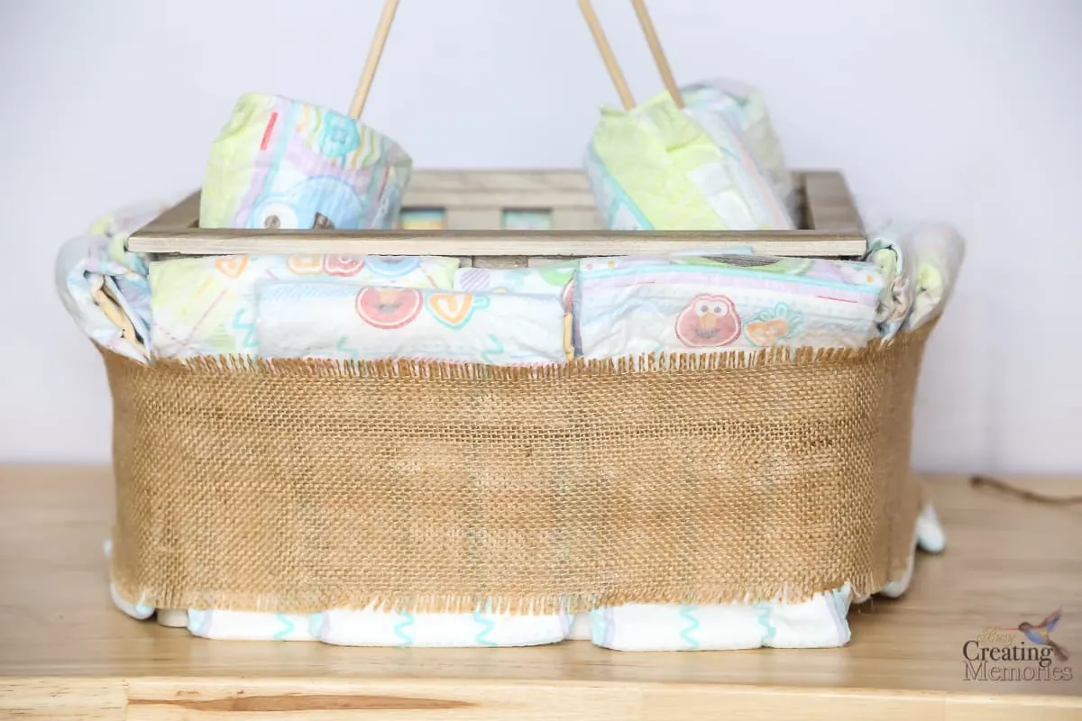 hot air balloon diaper cake diy