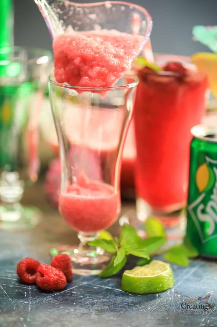 Tropical Raspberry Luscious Slush Punch Recipe for Holiday Parties