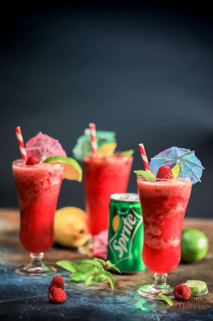 Tropical Raspberry Luscious Slush Punch Recipe for Holiday Parties