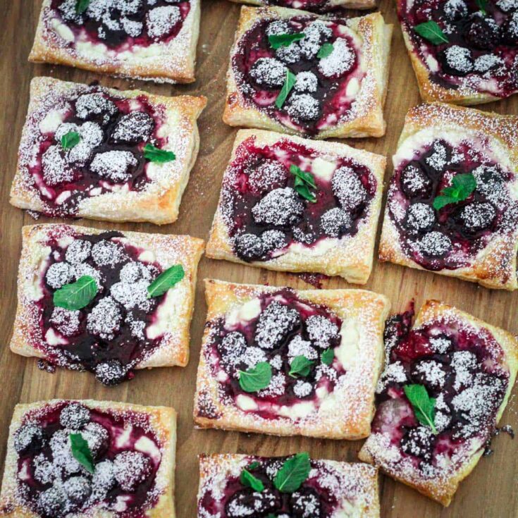 Image for Puff Pastry Tarts with Mixed Berries and Cottage Cheese