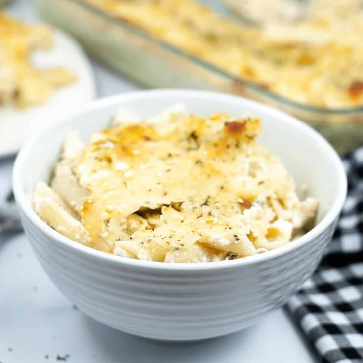 Image for Baked Ziti Pasta With White Alfredo Sauce