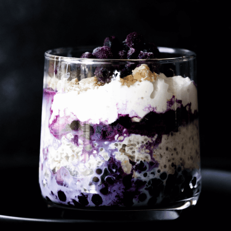 Image for Easy Blueberry Cheesecake Overnight Oats (made with frozen blueberries)