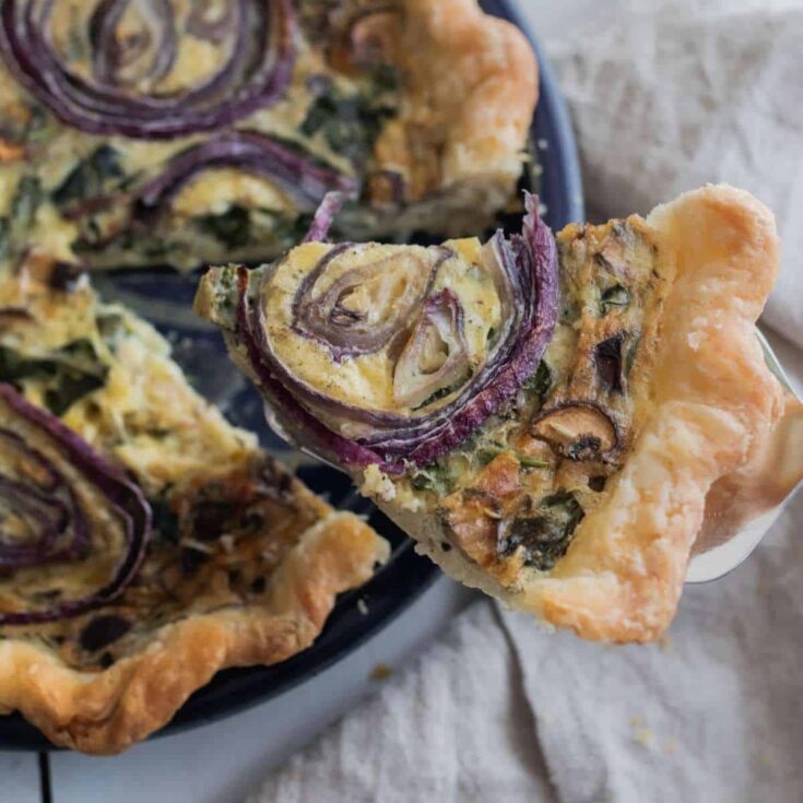 Image for Cottage Cheese Quiche with Spinach and Red Onion