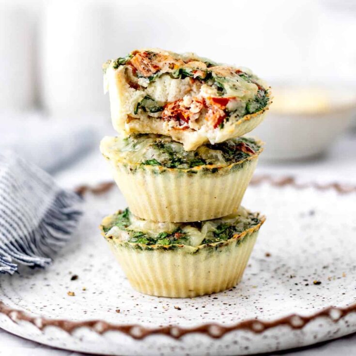 Image for Baked Veggie Egg White Bites {with Cottage Cheese}