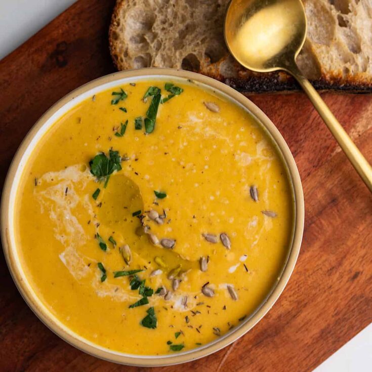 Image for High Protein Butternut Squash Soup with Cottage Cheese