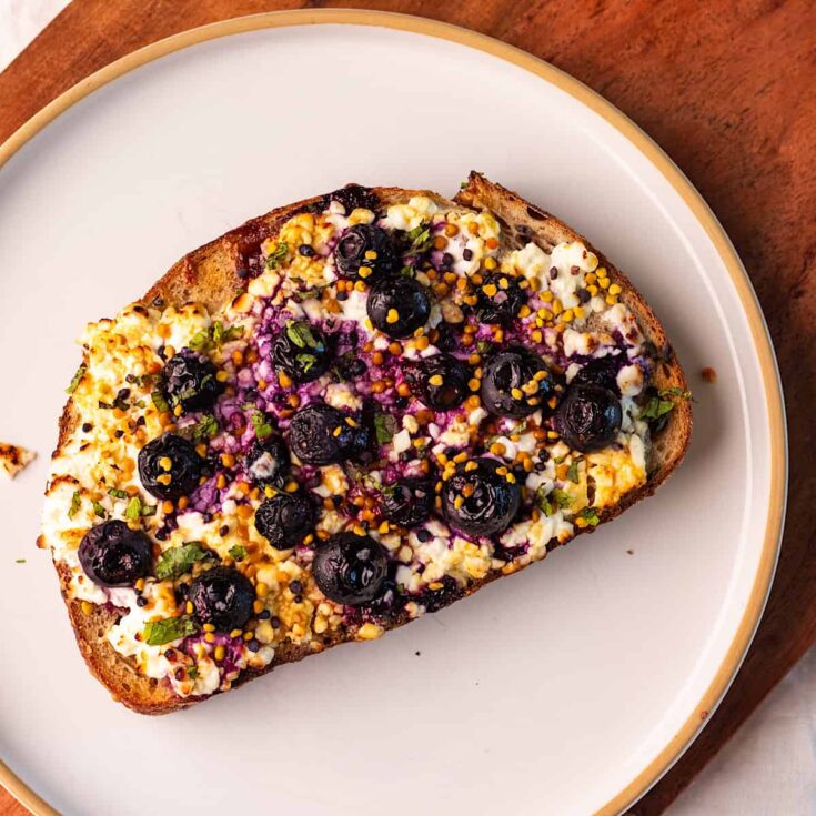 Image for Air Fryer Blueberry Cottage Cheese Toast