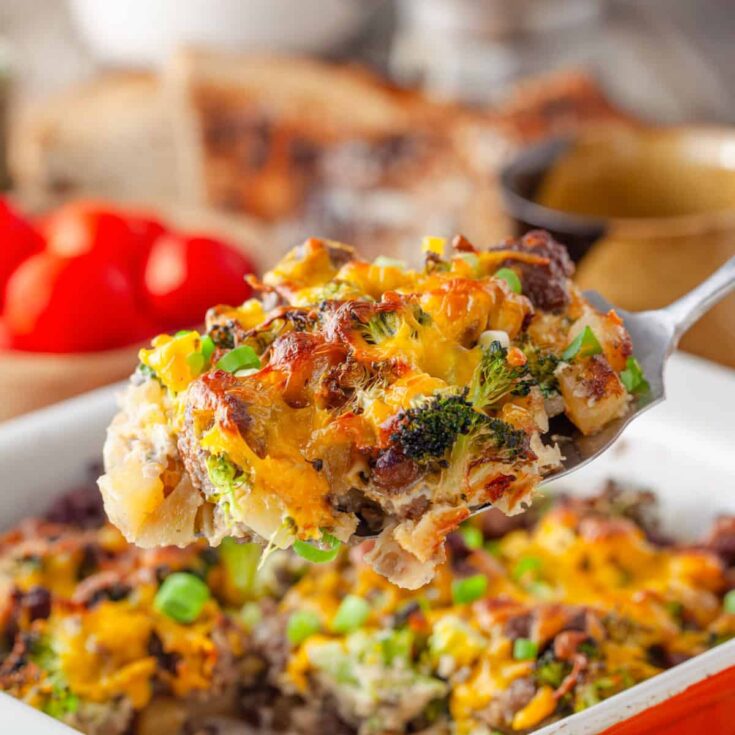 Image for Broccoli and Sausage Breakfast Casserole (With Make Ahead Option)
